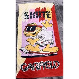 Vintage Garfield beach towel 1978 Jim Davis very colorful 59 in x 28 in Franco